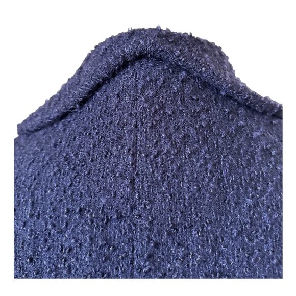 Vintage Marshall Field Company Boucle Swing Coat in Navy Blue Size Medium - Picture 5 of 7
